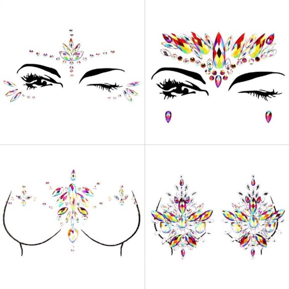 Adhesive Face & Breast Jewel Sets